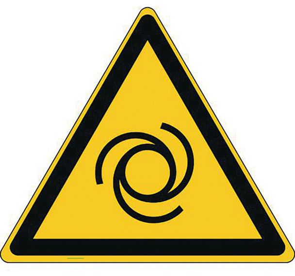 Panneau danger - Démarrage automatique - Adhésif - 100 mm