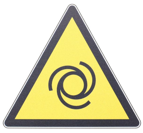 Panneau danger - Démarrage automatique - PVC - 100 mm