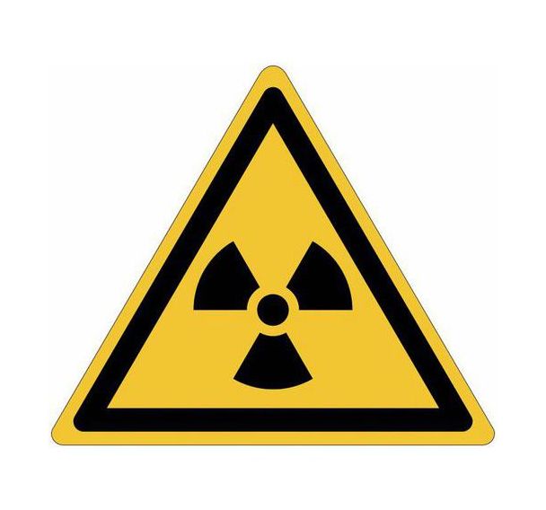Panneau danger - Matières radioactives - PVC - 200 mm