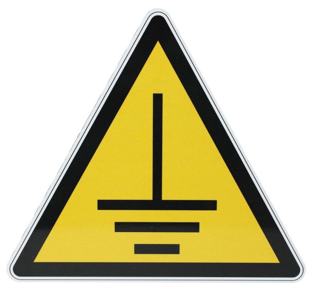 Panneau danger - Mise à la terre - Aluminium - 200 mm