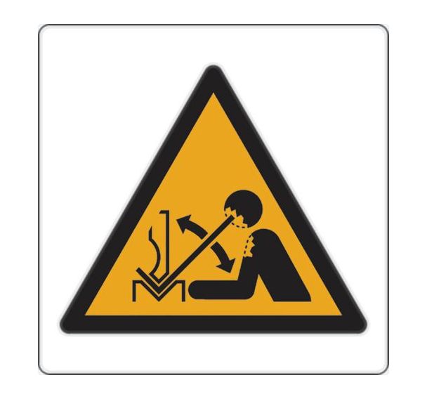 Panneau danger - Mouvement rapide de la pièce - Aluminium
