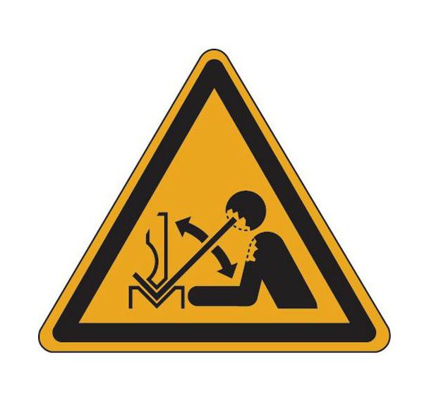 Panneau danger - Mouvement rapide de la pièce - Aluminium
