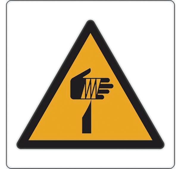 Panneau danger - Objet tranchant - Aluminium - 120 mm