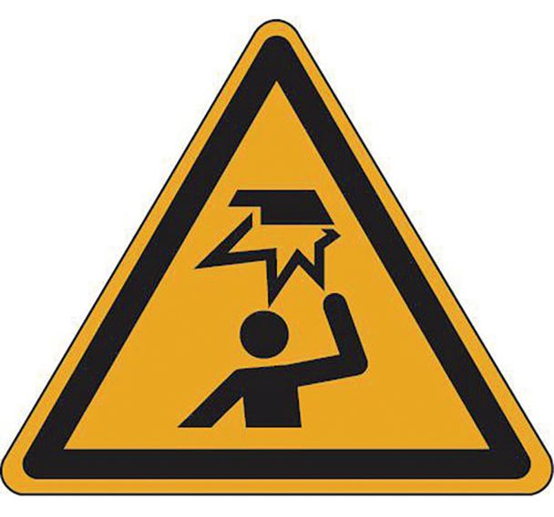 Panneau danger - Obstacle en hauteur - Aluminium