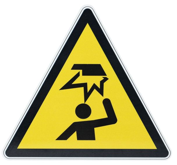 Panneau danger - Obstacle en hauteur - Aluminium