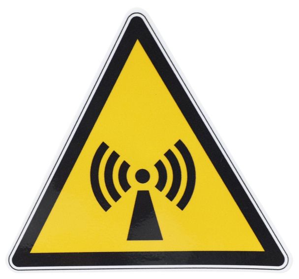 Panneau danger - Radiations non ionisantes - Adhésif - 100mm