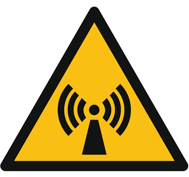 Panneau danger - Radiations non ionisantes - Adhésif - 100mm