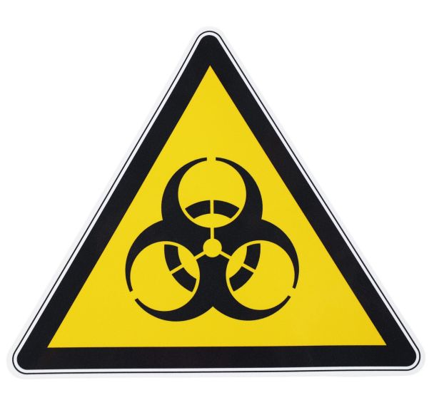 Panneau danger  - Risque biologique - Adhésif