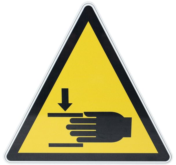 Panneau danger - Risque d'écrasement - Aluminium - Manutan Expert