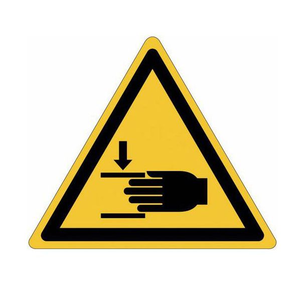 Panneau danger - Risque d'écrasement - PVC - Manutan Expert