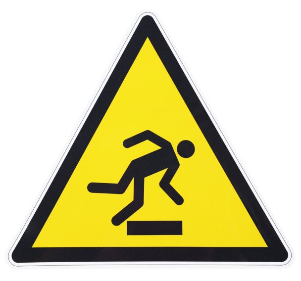 Panneau - Risque trébuchement, obstacle - Manutan Expert