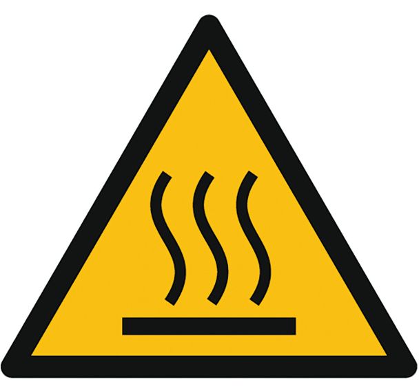 Panneau danger - Surface chaude - Adhésif