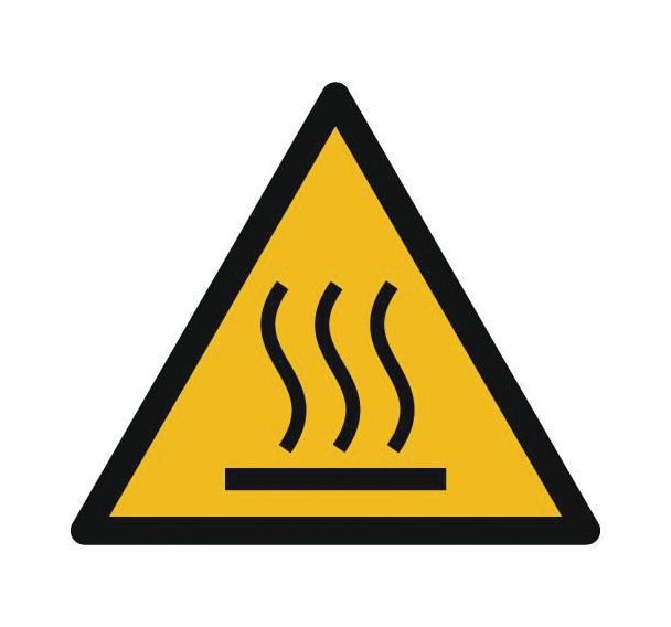 Panneau danger - Surface chaude - Adhésif - 100 mm