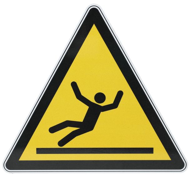 Panneau danger - Surface glissante - Aluminium - 200 mm