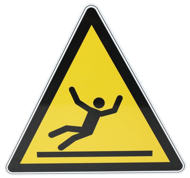 Panneau danger - Surface glissante - Aluminium - 300 mm