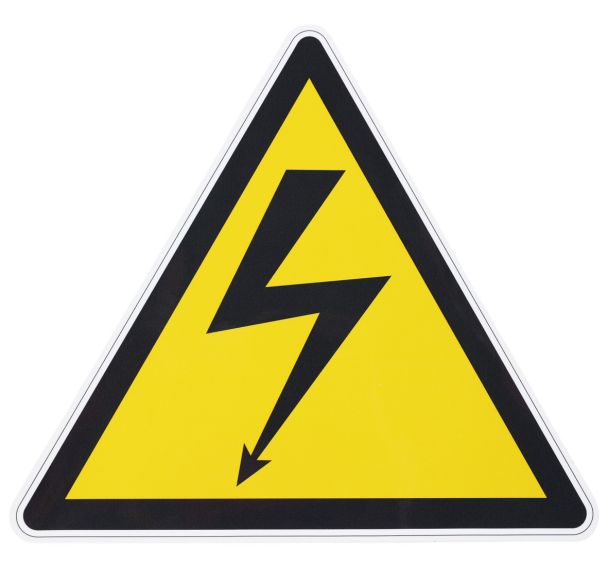 Panneau danger - Tension électrique - Adhésif - 300 mm