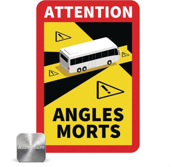 Panneau danger angles morts pour Bus - Novap