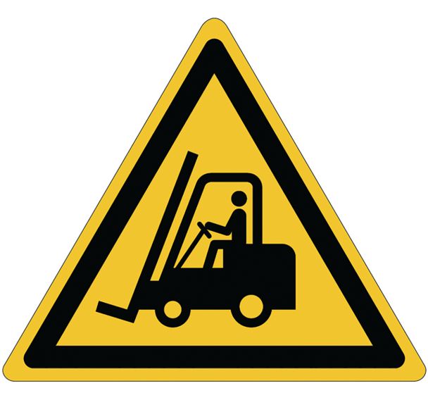 Panneau danger rond Véhicules industriels adhésif - Manutan Expert
