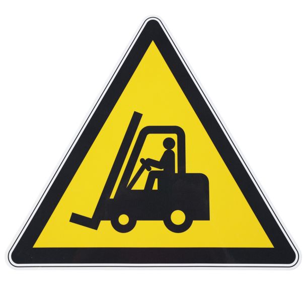 Panneau danger rond Véhicules industriels adhésif - Manutan Expert