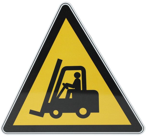 Panneau danger rond Véhicules industriels aluminium - Manutan Expert