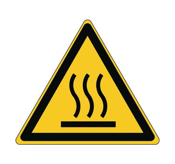 Panneau danger triangle - surface chaude - Rigide