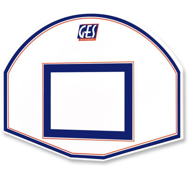 Panneau de basketball GES demi lune 90 x 120 cm 2 couleurs
