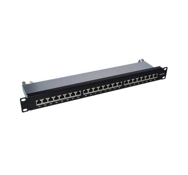 Panneau de brassage 19'' 1U 24 ports câblage AWG 22 à AWG 26