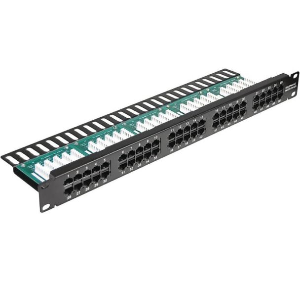 Panneau de brassage téléphonie 50 ports câblage 4/5 et 6/3