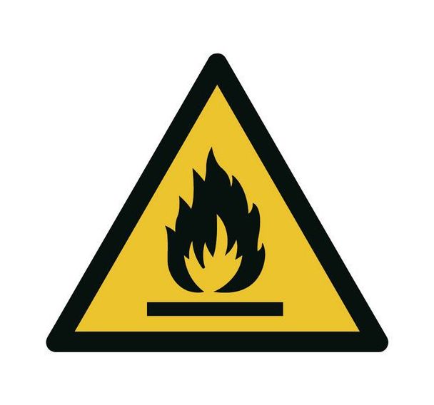 Panneau de danger - ''Danger matières inflammables'' - Rigide