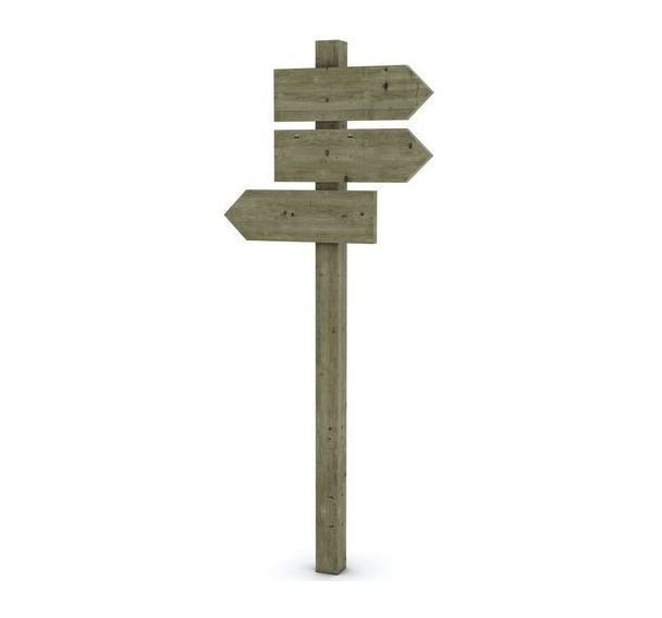 Panneau de direction 60x19 cm - pin