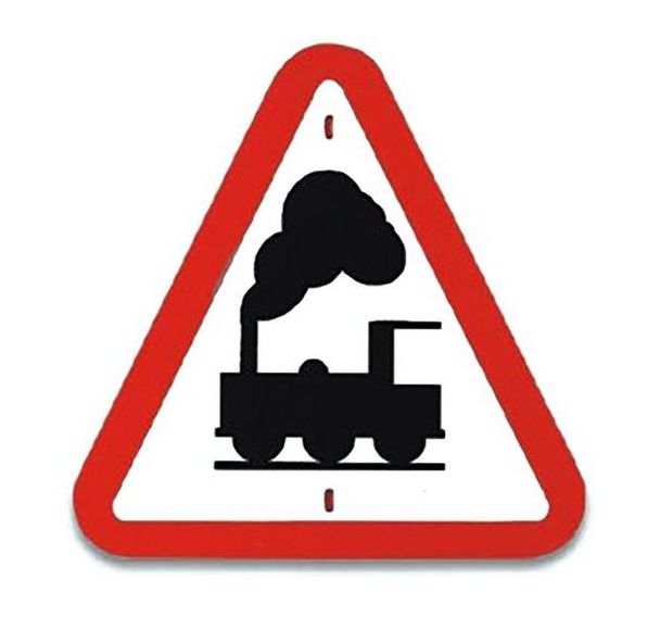 Panneau de signalisation - Passage à niveau sans barres