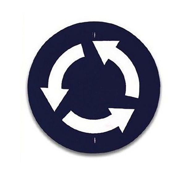 Panneau de signalisation- Sens giratoire