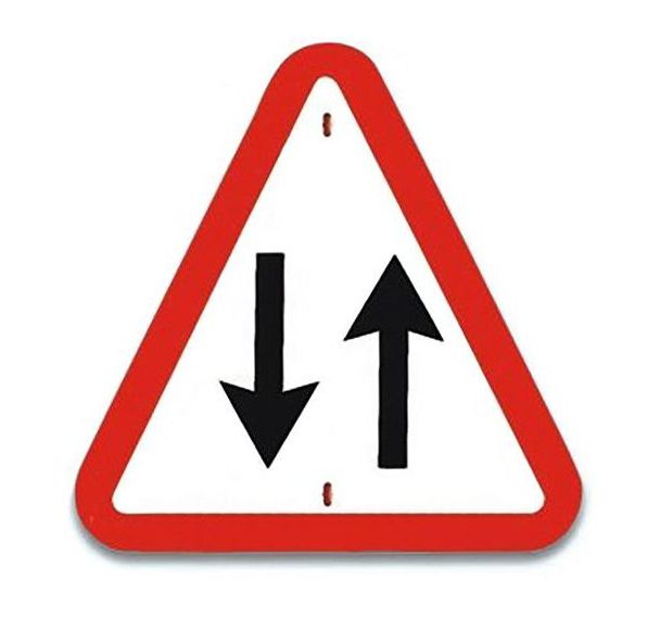 Panneau de signalisation- Traffic à double sens