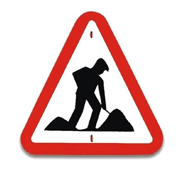 Panneau de signalisation- Travaux routier