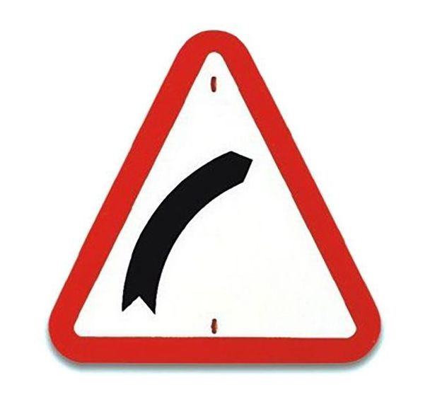 Panneau de signalisation- Virage à droite