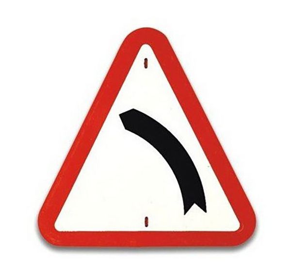 Panneau de signalisation- Virage au gauche