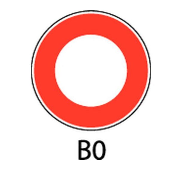 Panneau de signalisation - B0 - Circulation interdite dans les 2 sens