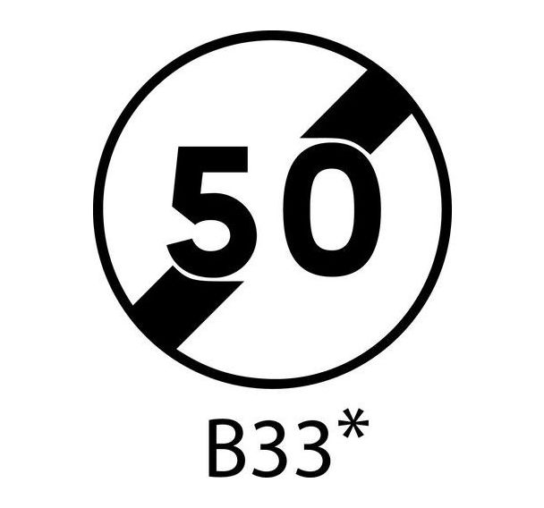 Panneau de signalisation - B33 - Fin de limitation de la vitesse à préciser