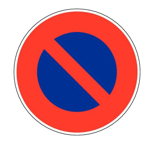 Panneau de signalisation - B6a1 - Stationnement interdit