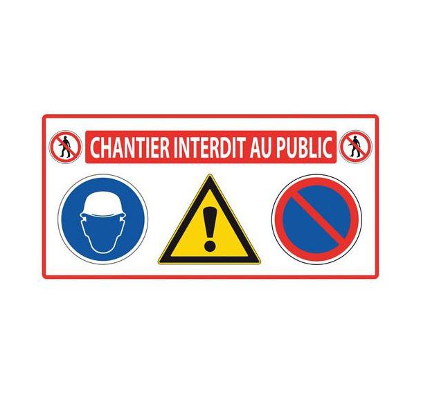 Panneau de signalisation 4 en 1