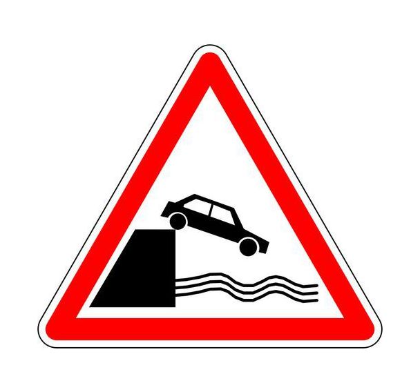 Panneau de signalisation A20 Débouché sur un quai - Kelias