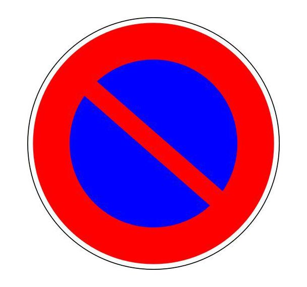 Panneau de signalisation B6A1 Stationnement interdit - Kelias
