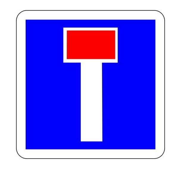 Panneau de signalisation C13a Impasse - Kelias