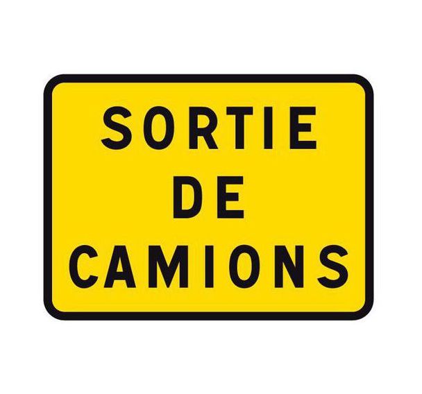 Panneau de signalisation KC1 Sortie de camions - Lacroix