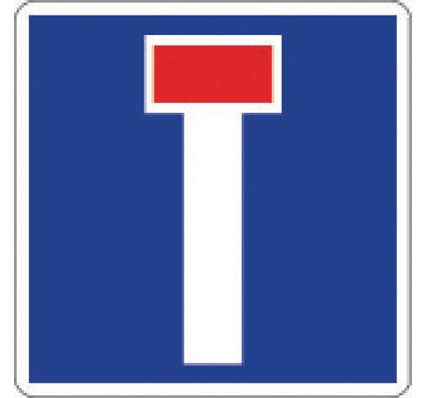 Panneau de signalisation d'indication - C13a - Impasse ou chemin sans issue