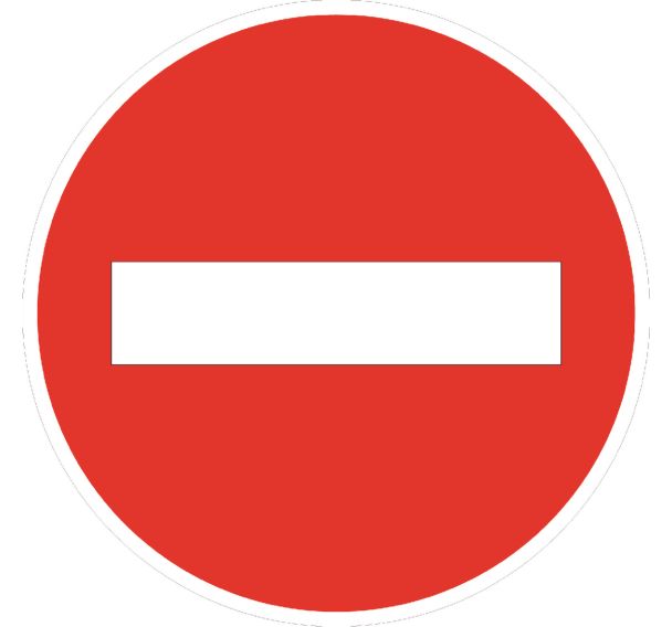 Panneau de signalisation d'interdiction - B1 - Sens interdit - Pour trépied