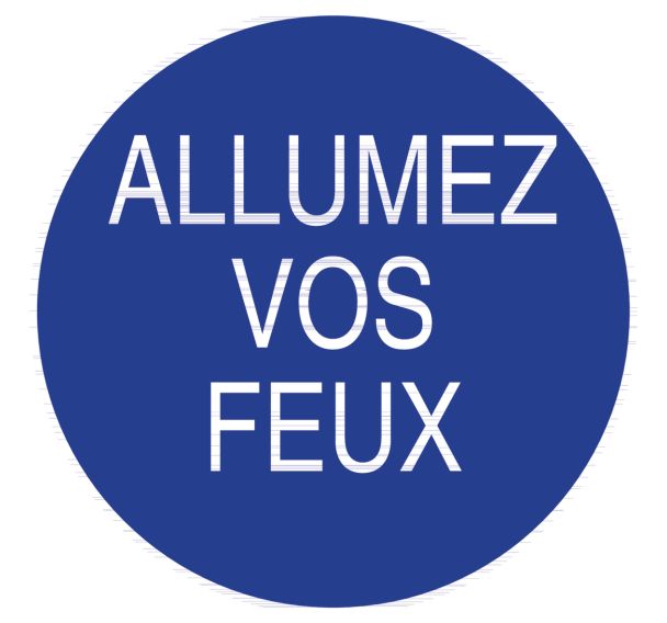 Panneau de signalisation d'obligation - B29 - Allumez vos feux