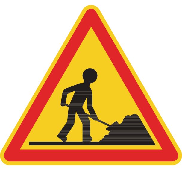 Panneau de signalisation de chantier temporaire - AK5 - Travaux