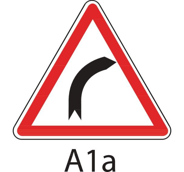 Panneau de signalisation de danger - A1a - Virage à droite