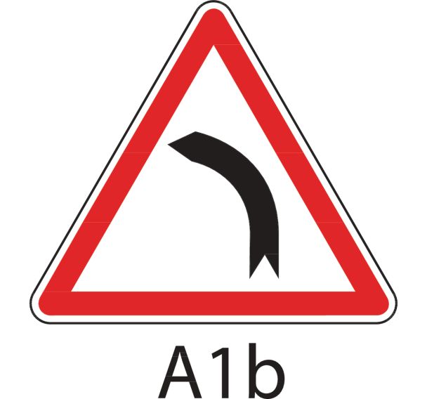 Panneau de signalisation de danger - A1b - Virage à gauche